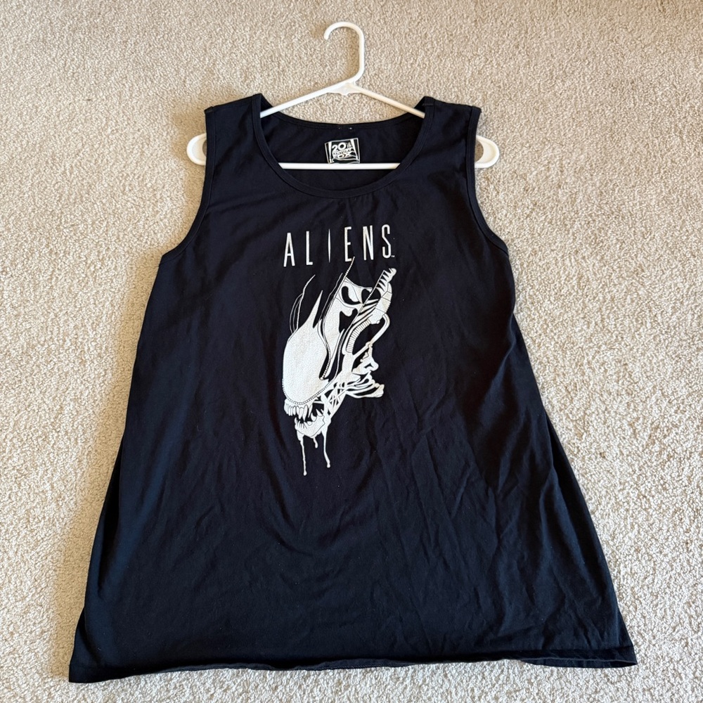 Vintage ALIENS Xenomorph Tank Top 20th Century Fox Size XL Horror Sci-Fi